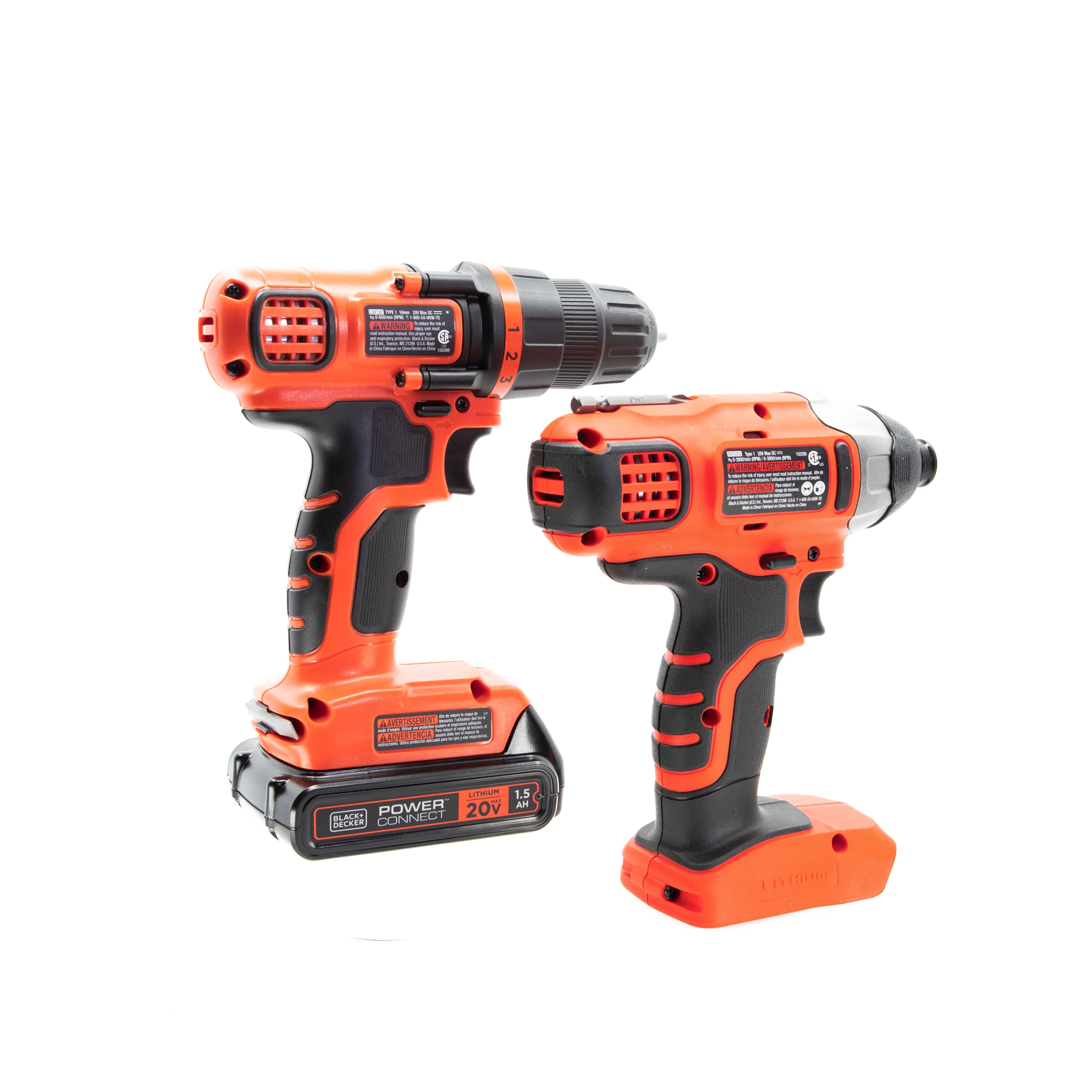 20V MAX* POWERCONNECT™ Cordless Drill and Impact Driver Combo Kit, Battery and Charger Included - Image 17