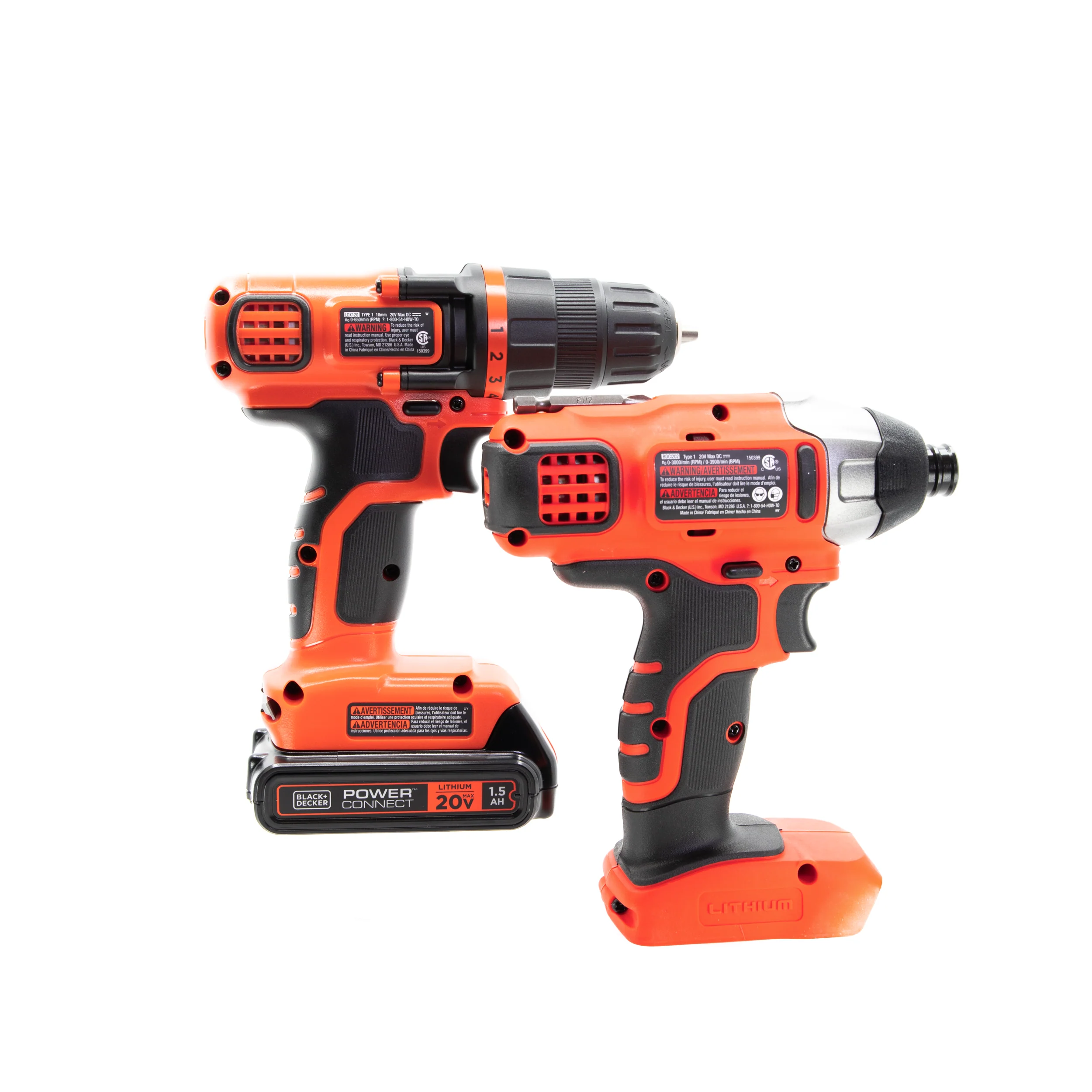 20V MAX* POWERCONNECT™ Cordless Drill and Impact Driver Combo Kit, Battery and Charger Included - Image 19