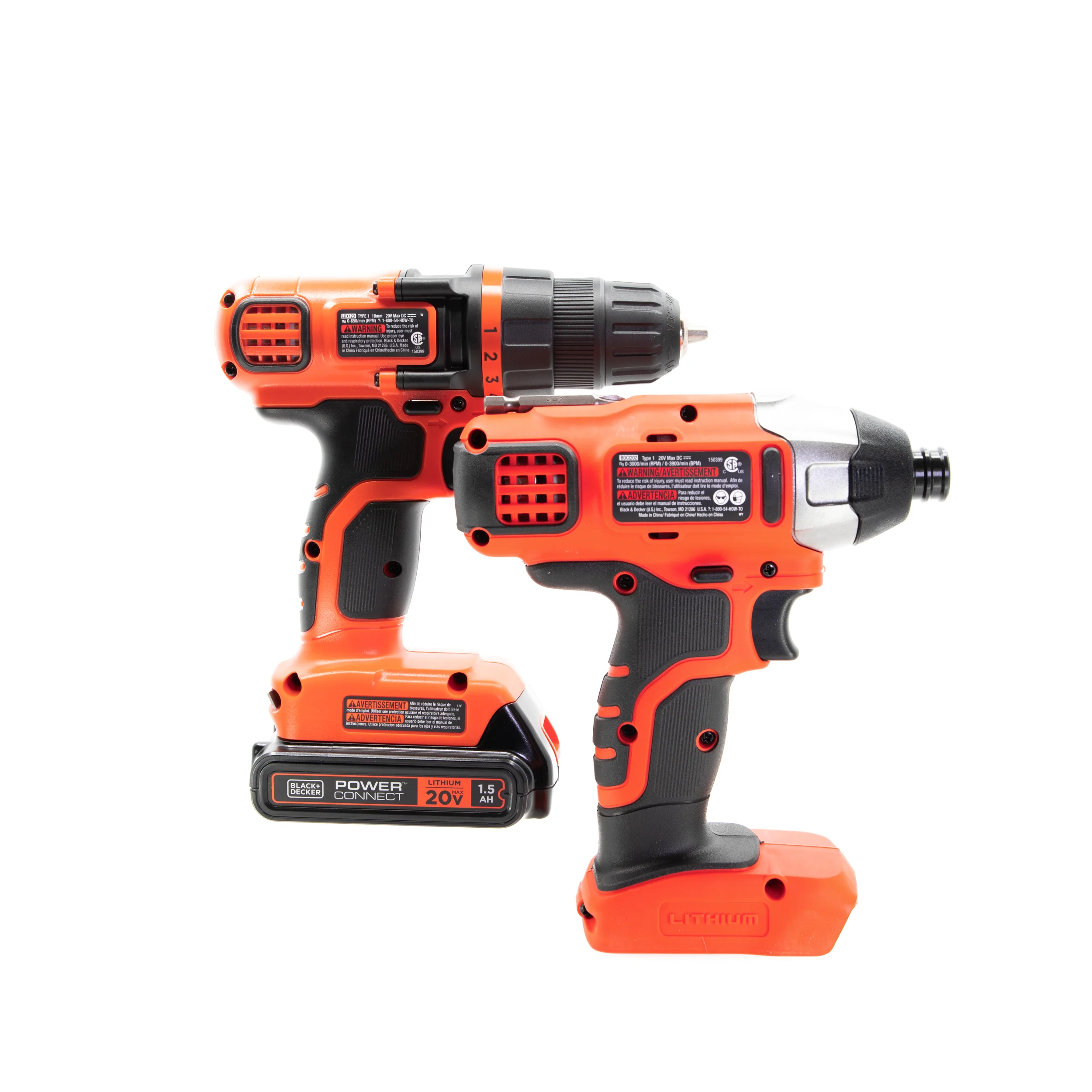 20V MAX* POWERCONNECT™ Cordless Drill and Impact Driver Combo Kit, Battery and Charger Included - Image 20