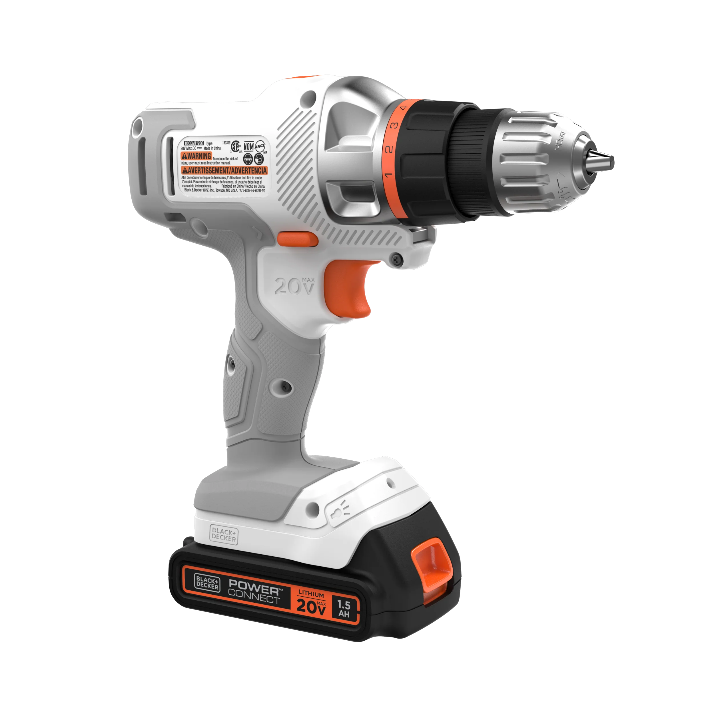 20V MAX *POWERCONNECT™ MATRIX™ Cordless Drill/Driver Kit, Battery and Charger Included (White) - Image 49