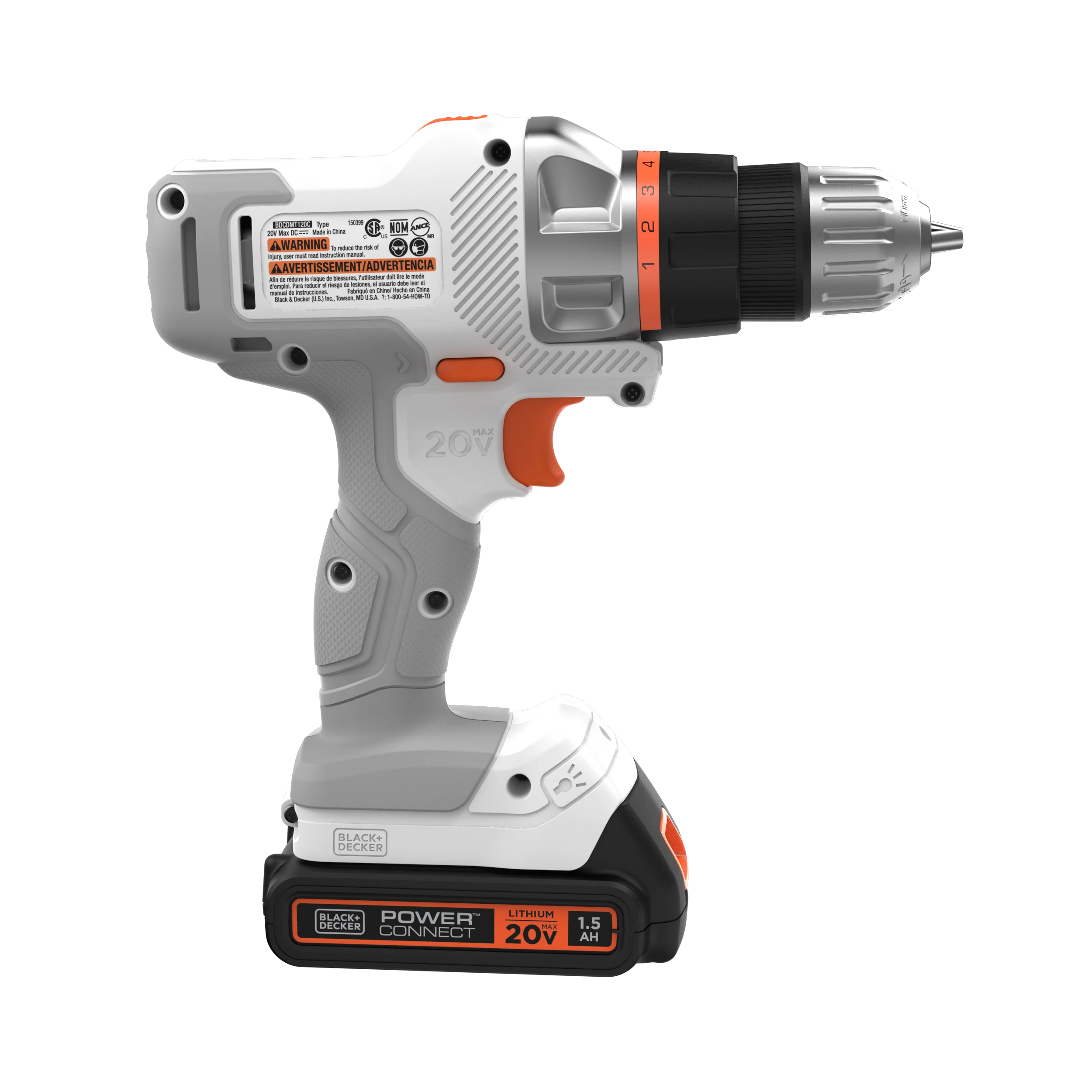 20V MAX *POWERCONNECT™ MATRIX™ Cordless Drill/Driver Kit, Battery and Charger Included (White) - Image 51