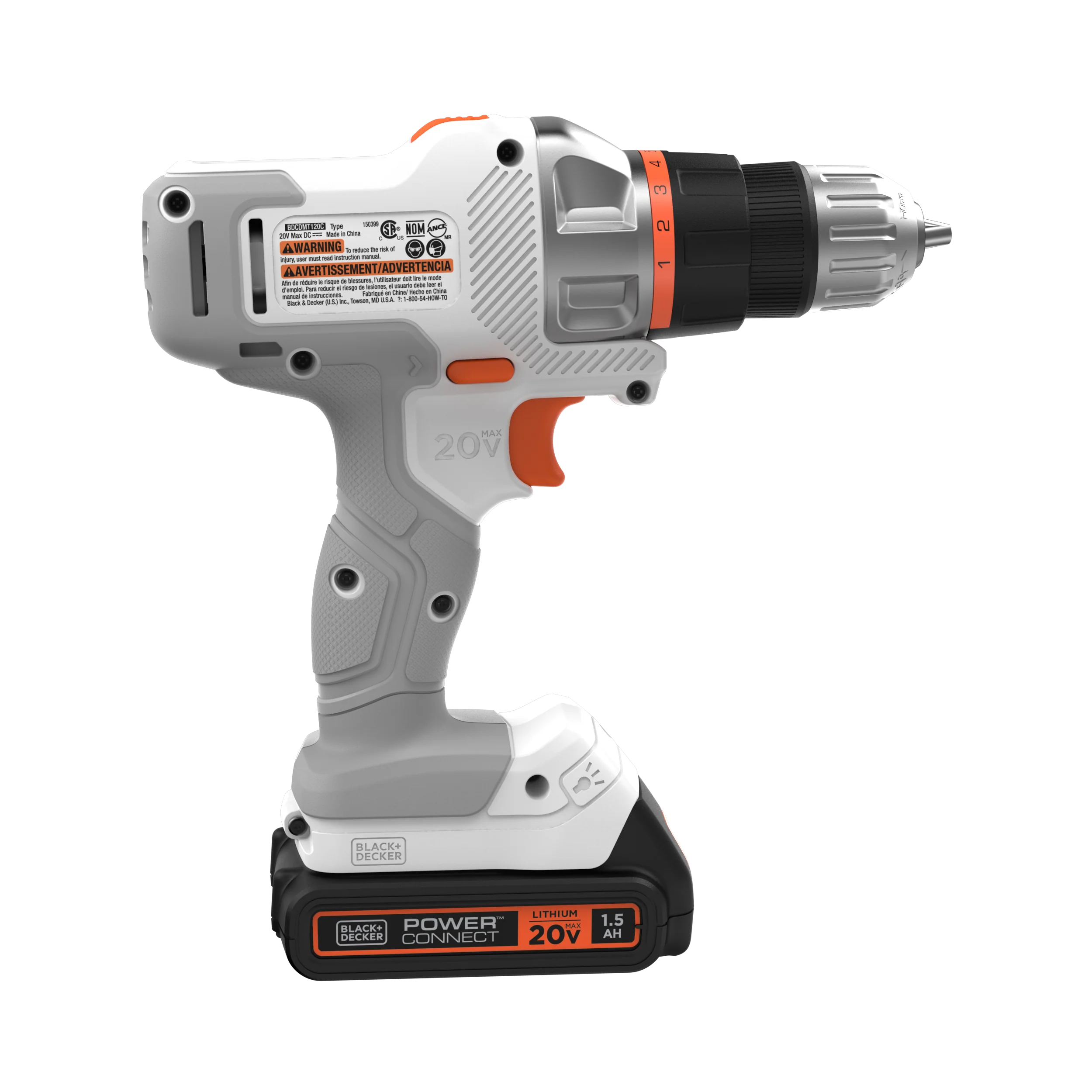 20V MAX *POWERCONNECT™ MATRIX™ Cordless Drill/Driver Kit, Battery and Charger Included (White) - Image 53