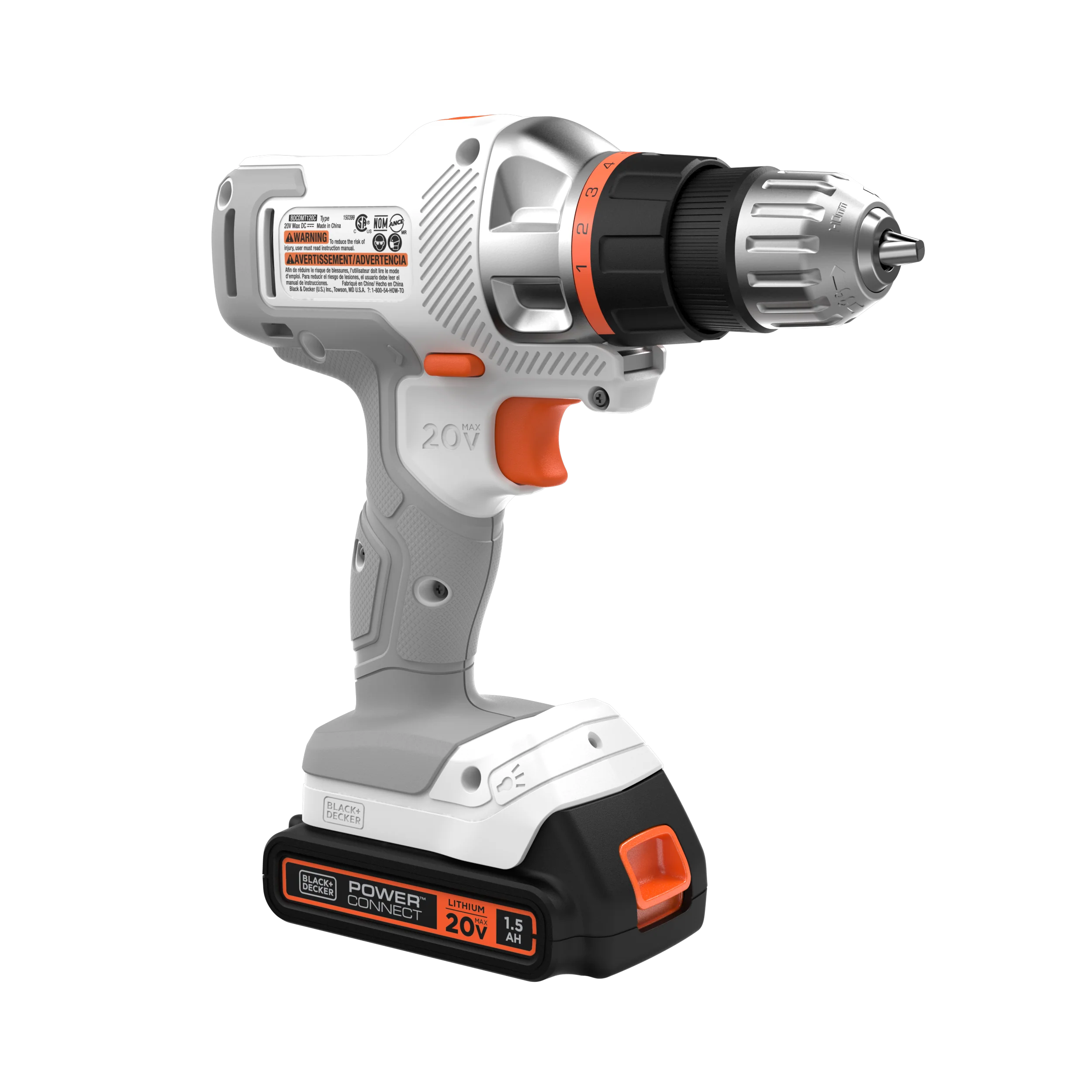 20V MAX *POWERCONNECT™ MATRIX™ Cordless Drill/Driver Kit, Battery and Charger Included (White) - Image 71
