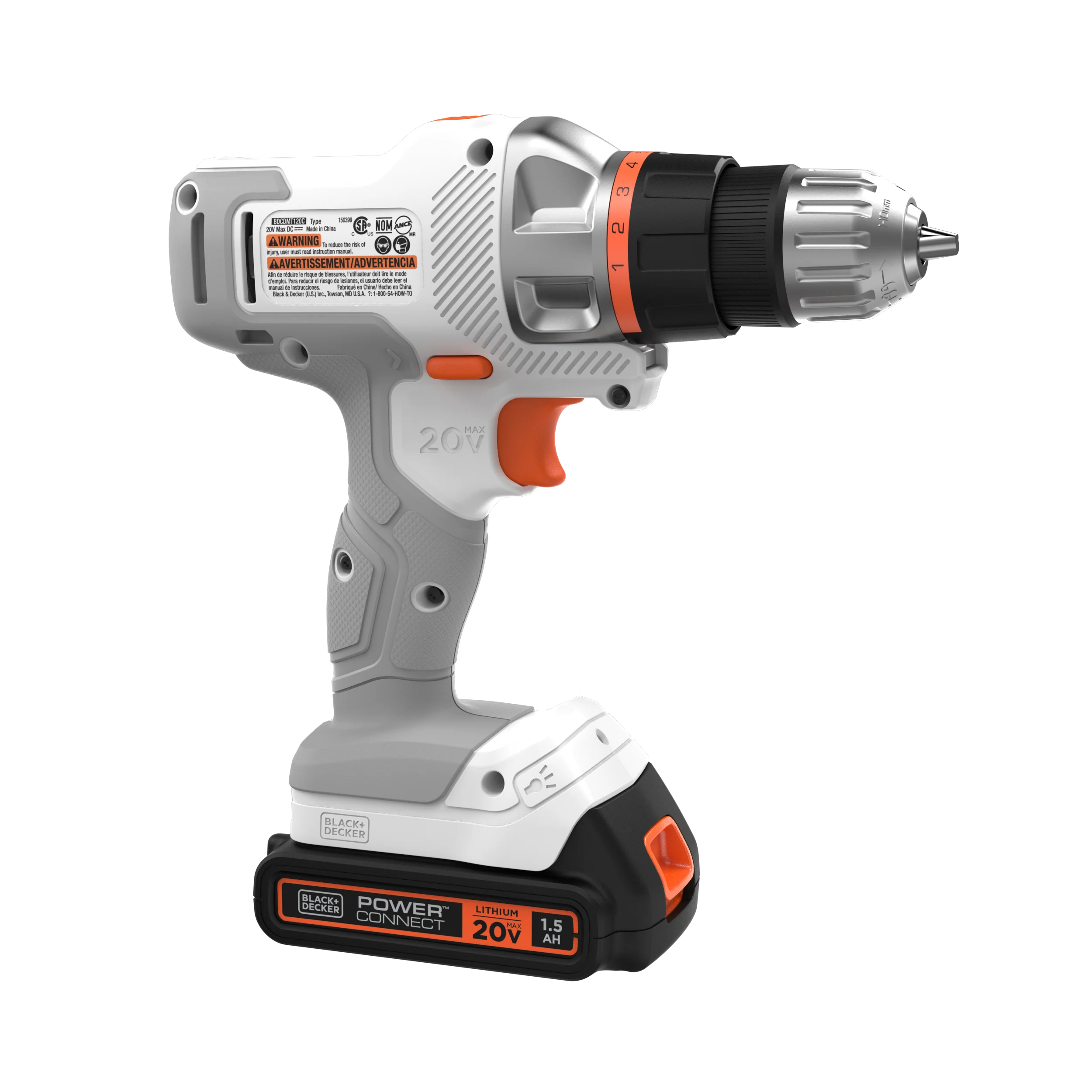 20V MAX *POWERCONNECT™ MATRIX™ Cordless Drill/Driver Kit, Battery and Charger Included (White) - Image 73