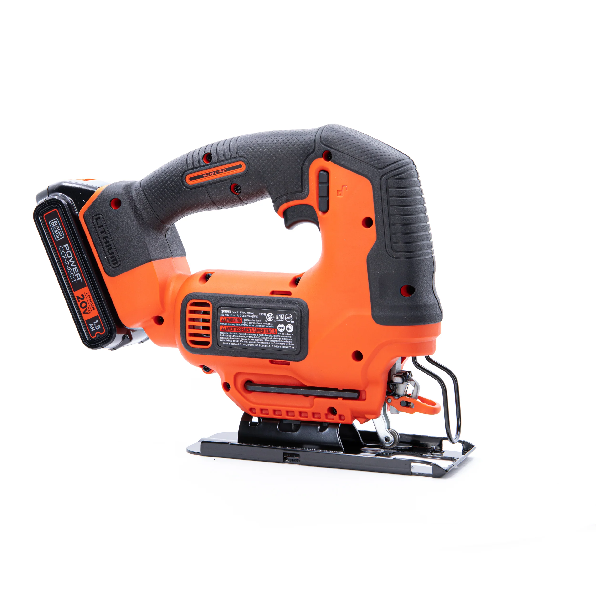 20V MAX* POWERCONNECT™ Cordless Variable Speed Jigsaw, Battery and Charger Included - Image 38