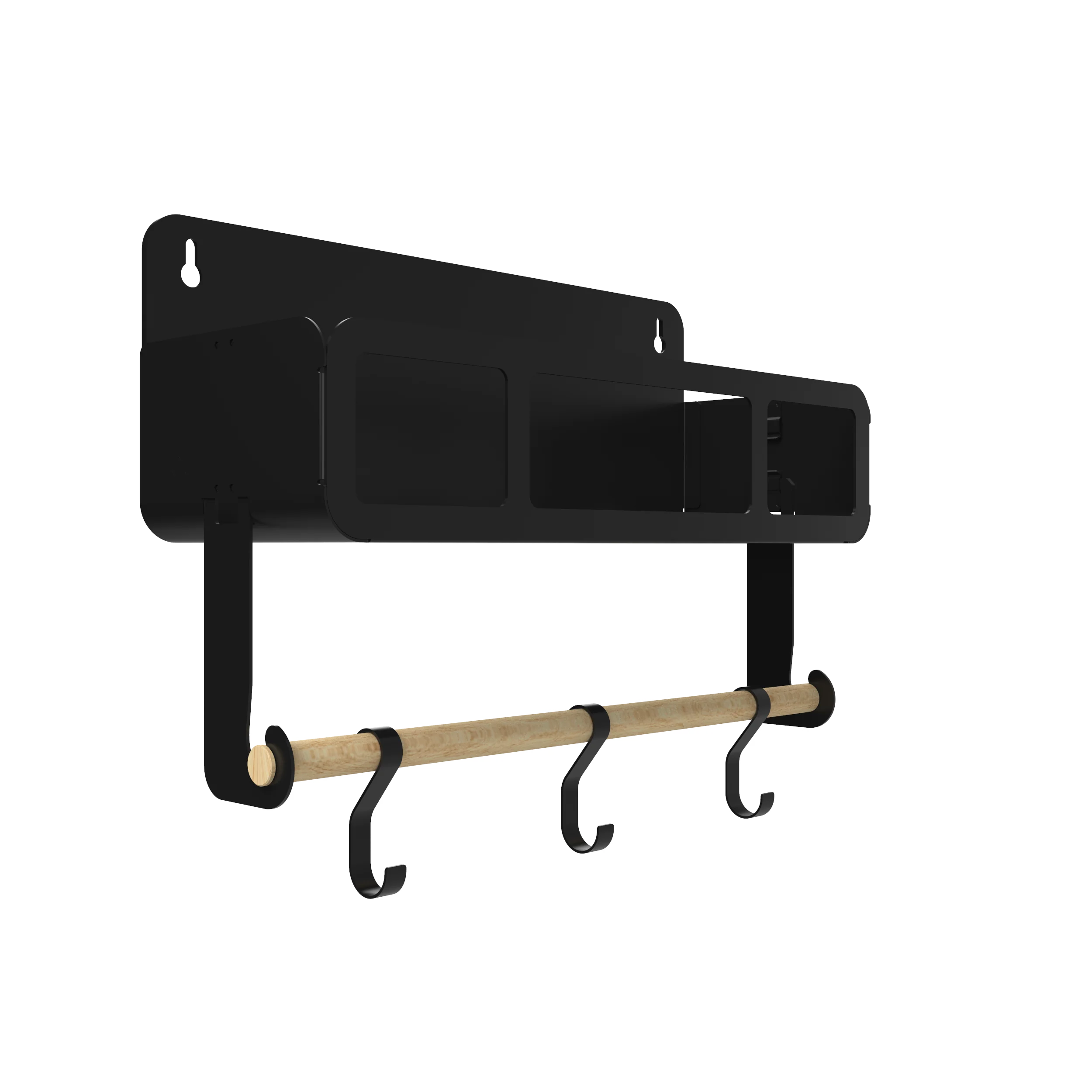 Black Hanging / Magnetic Rack System-Shelf W/Brackets - Image 13