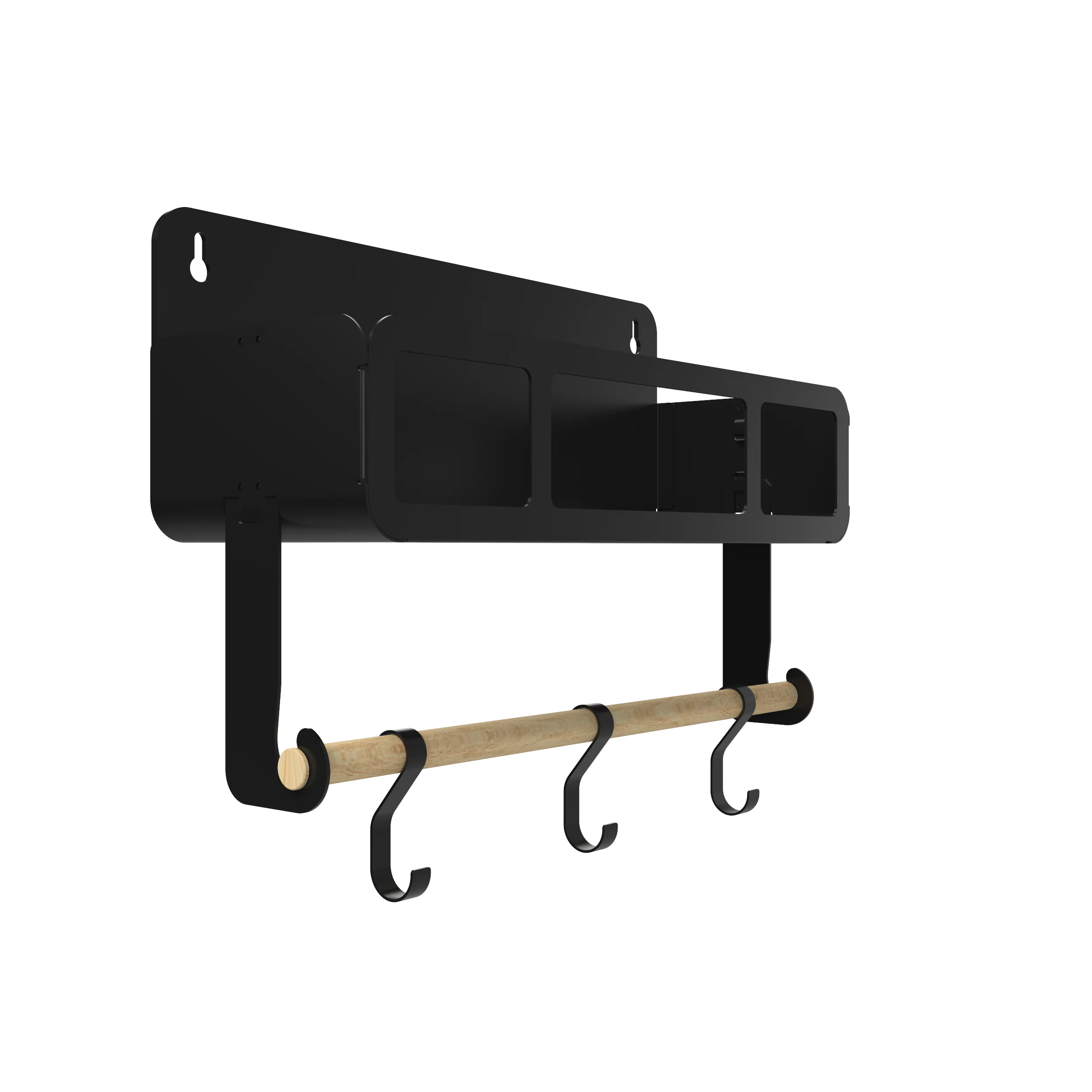 Black Hanging / Magnetic Rack System-Shelf W/Brackets - Image 14