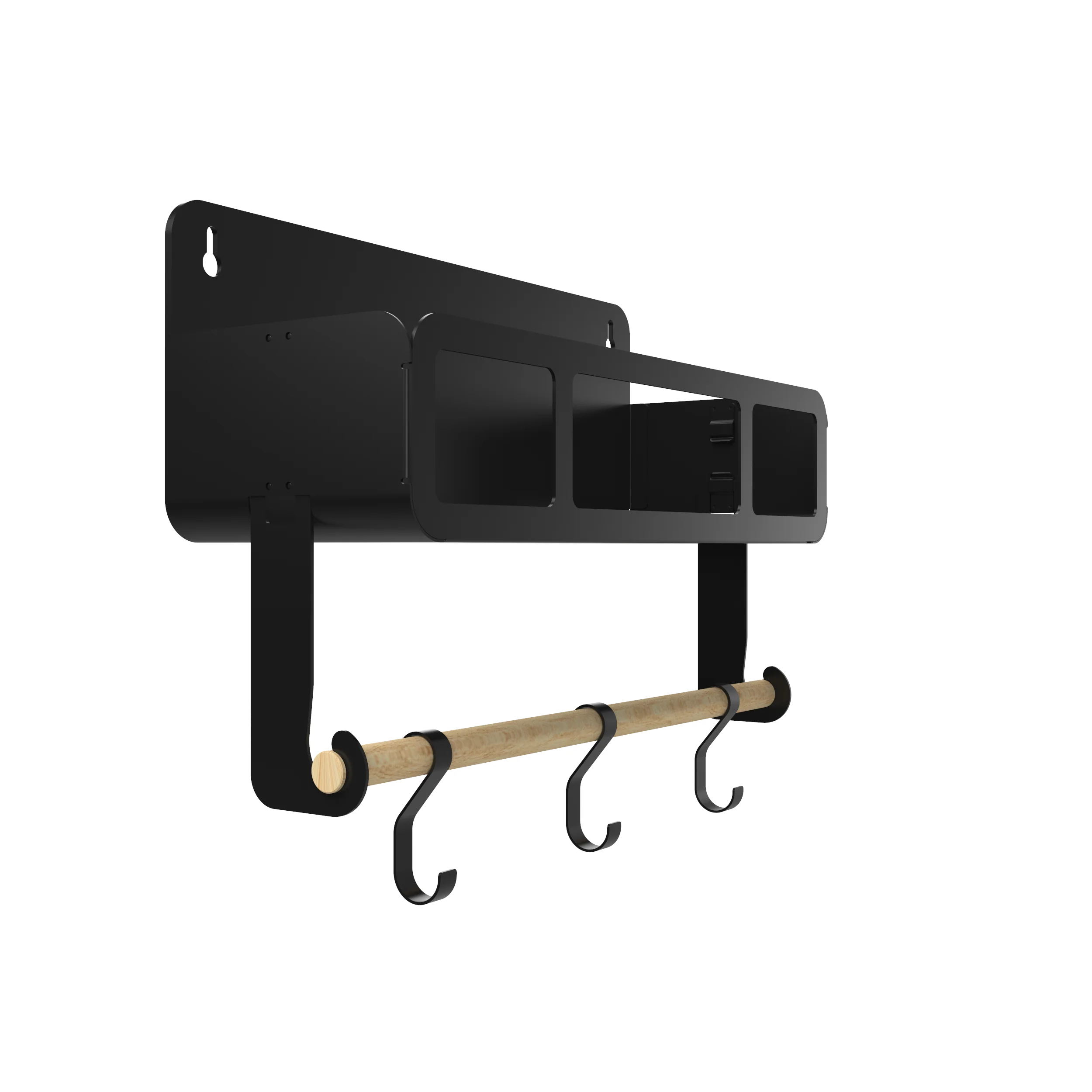 Black Hanging / Magnetic Rack System-Shelf W/Brackets - Image 15