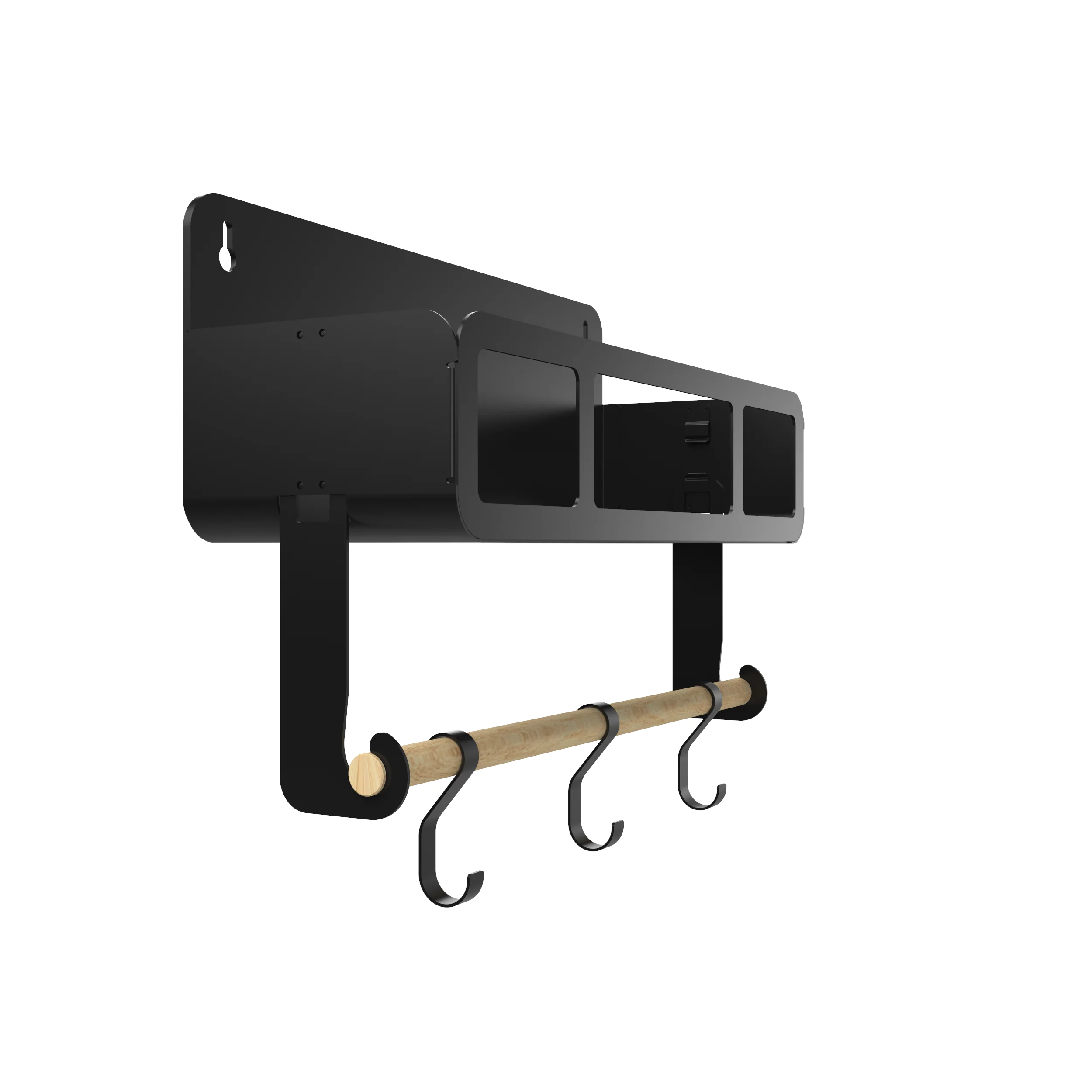Black Hanging / Magnetic Rack System-Shelf W/Brackets - Image 16