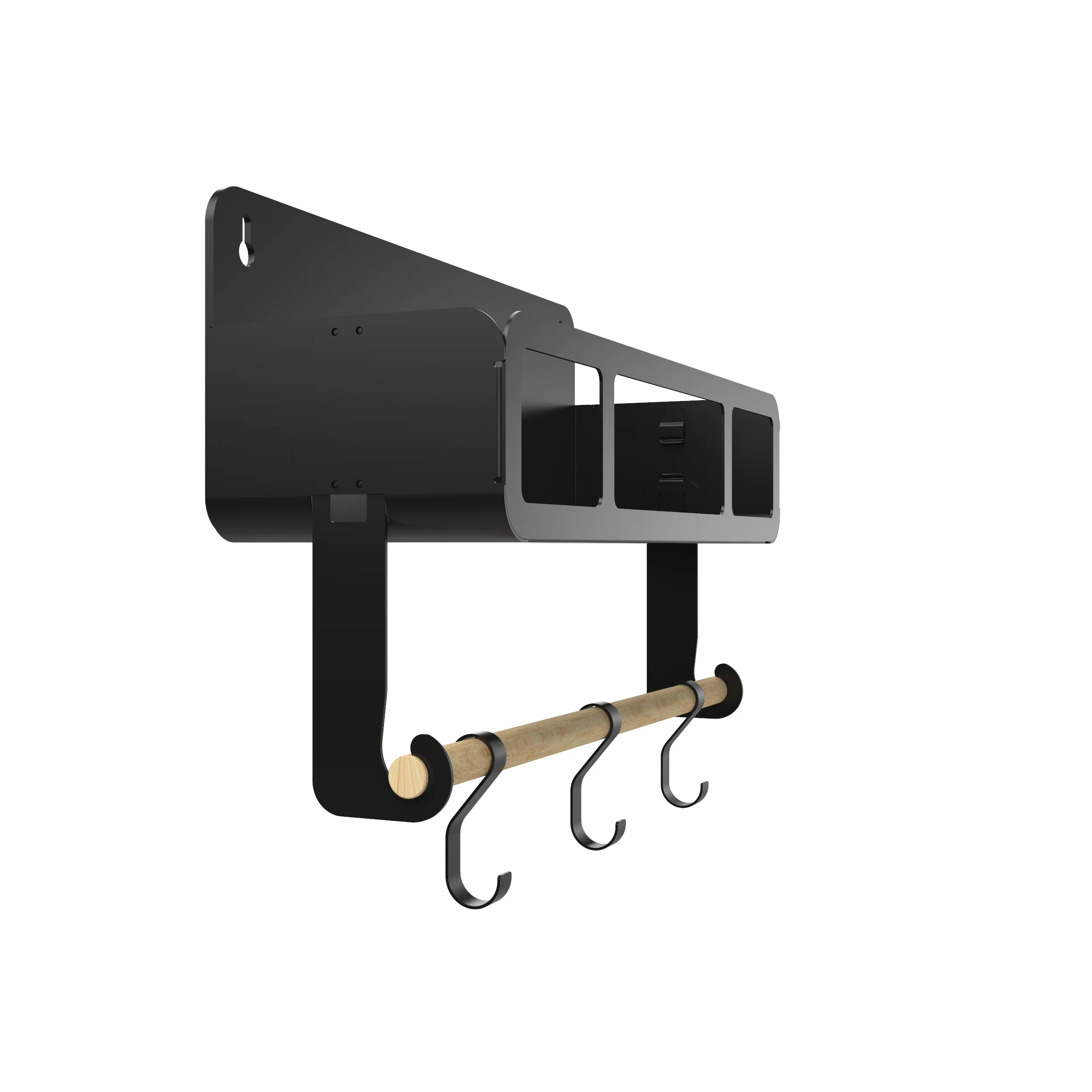 Black Hanging / Magnetic Rack System-Shelf W/Brackets - Image 17