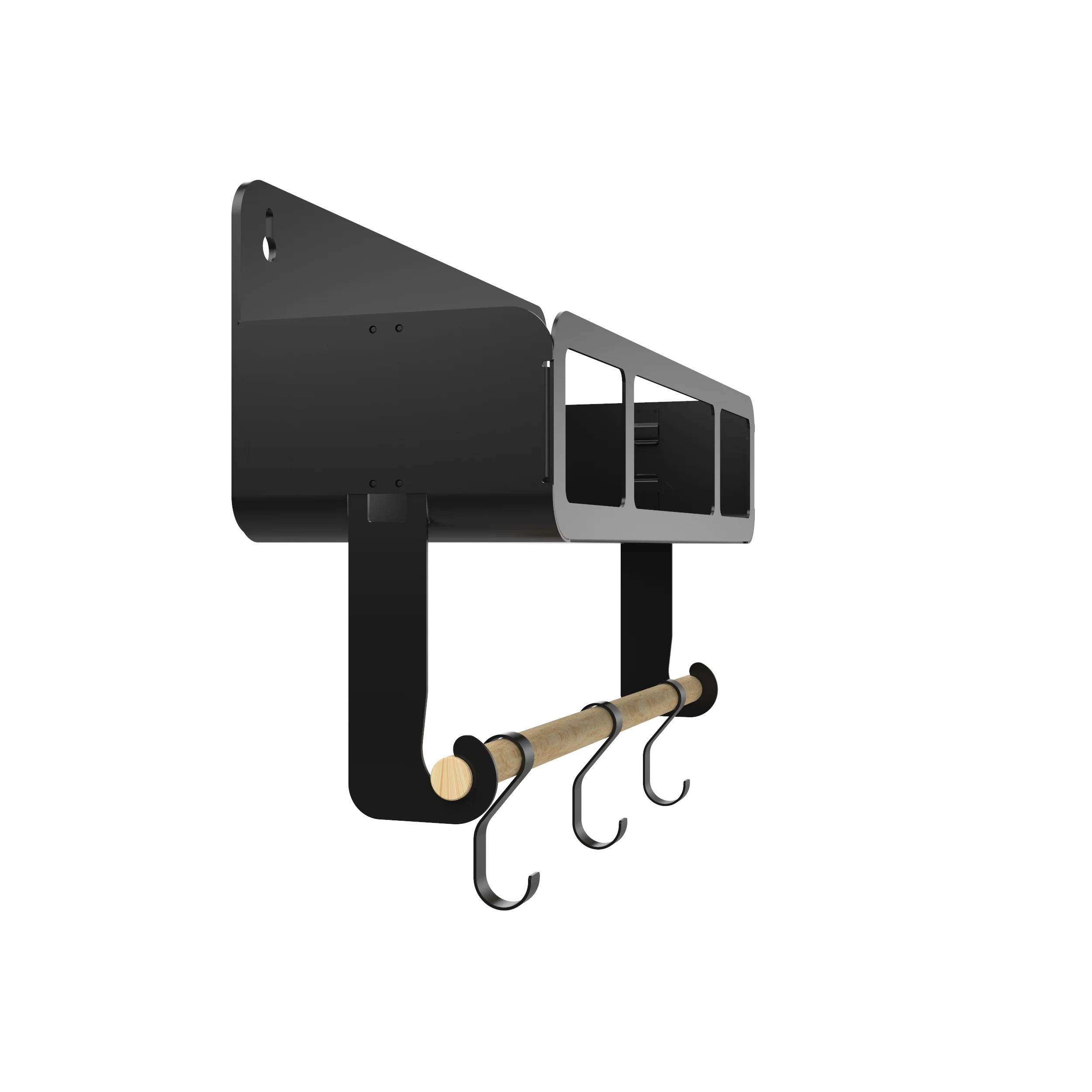Black Hanging / Magnetic Rack System-Shelf W/Brackets - Image 18