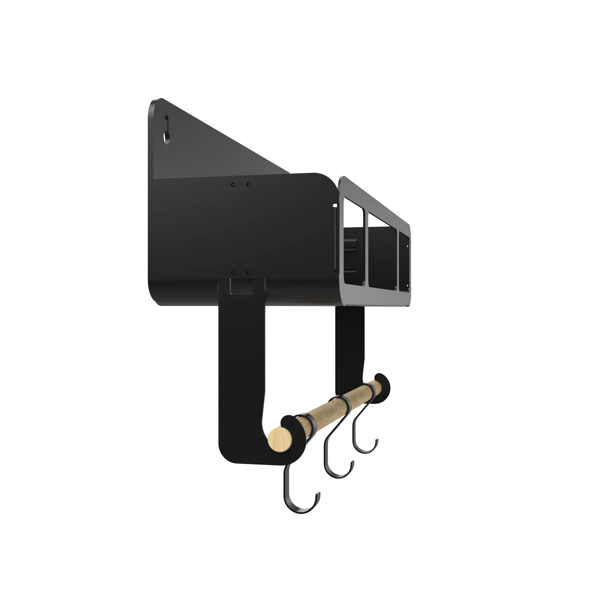 Black Hanging / Magnetic Rack System-Shelf W/Brackets - Image 19