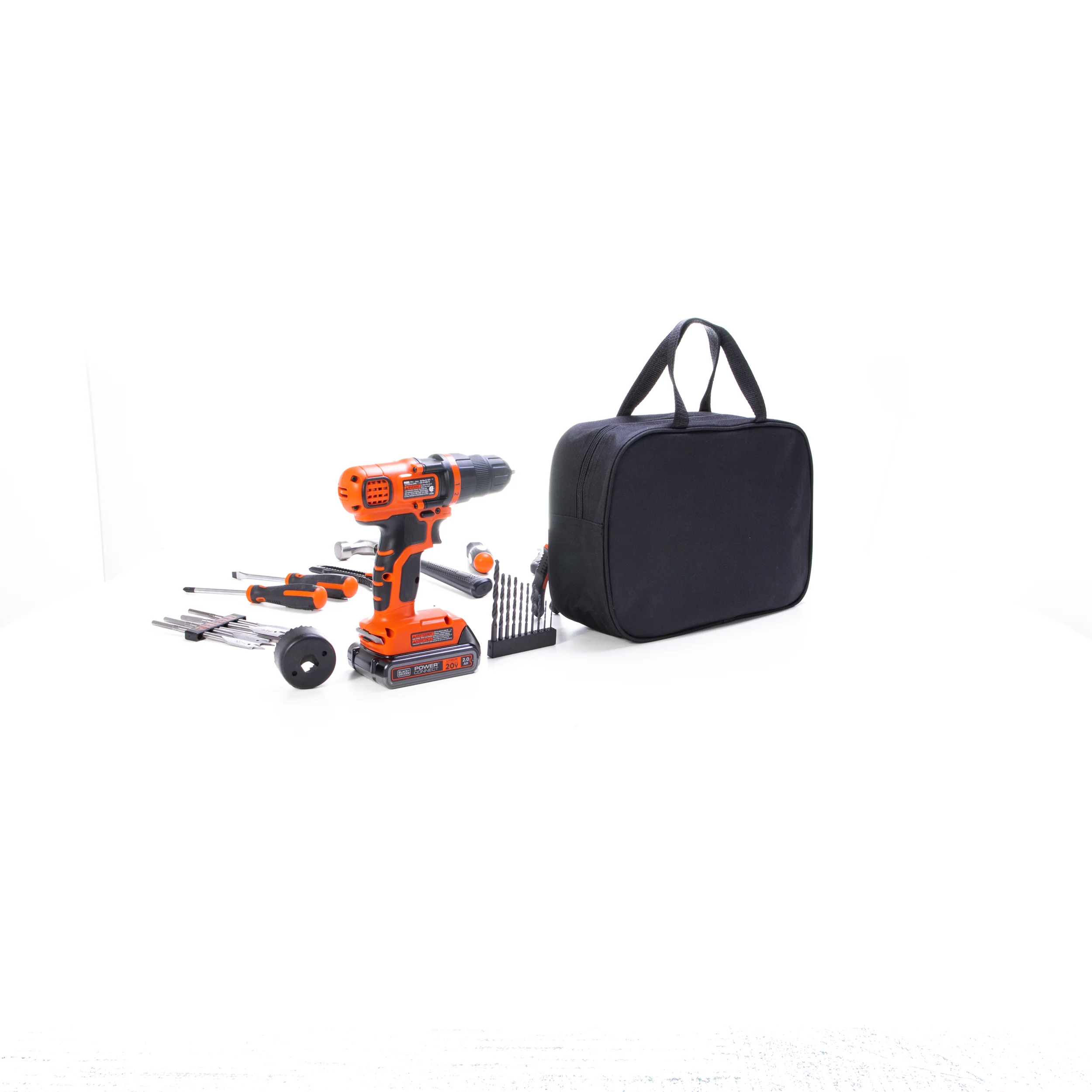 20V MAX* POWERCONNECT™ Cordless Drill/Driver With 68-Piece Project Kit and Tool Bag, Battery and Charger Included - Image 18