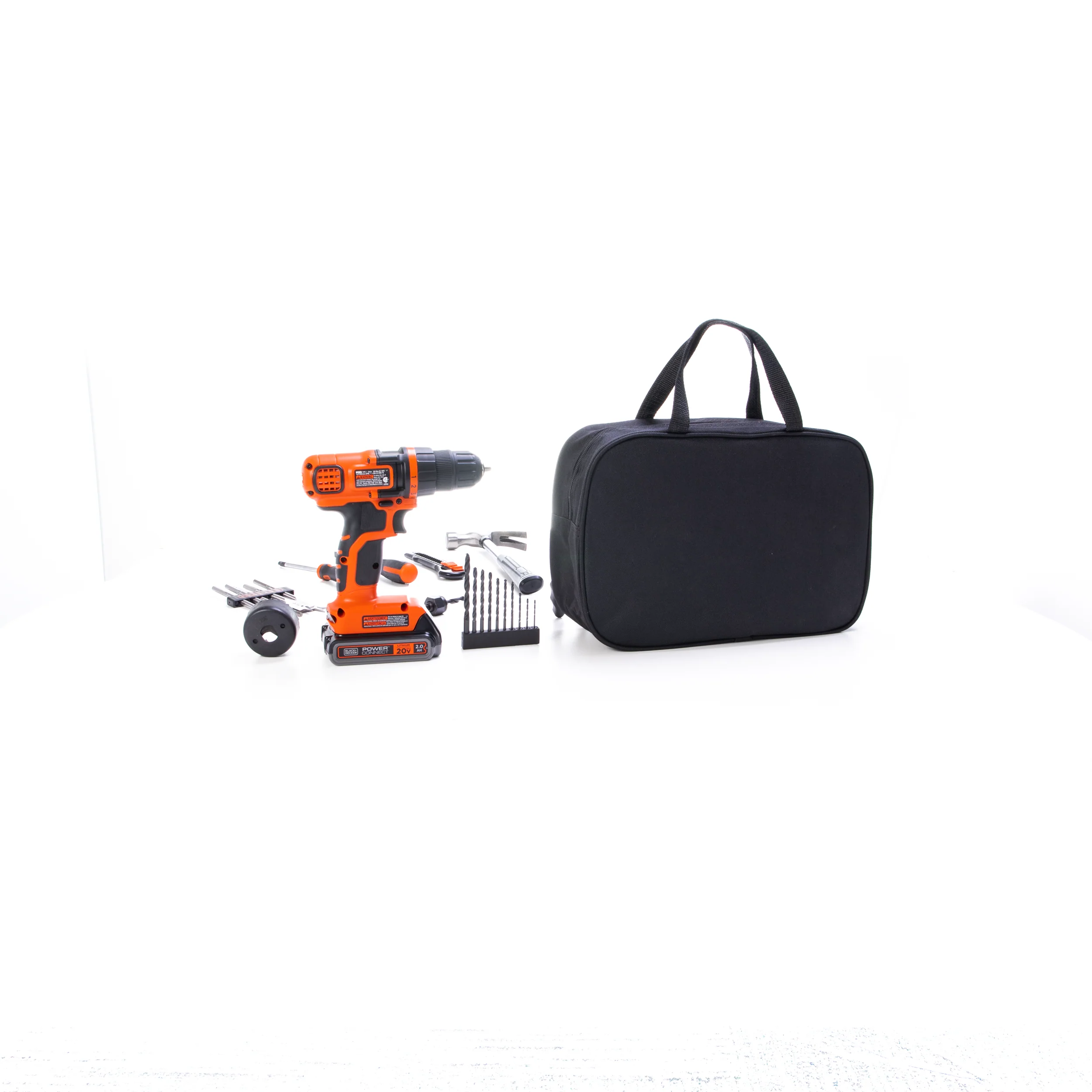 20V MAX* POWERCONNECT™ Cordless Drill/Driver With 68-Piece Project Kit and Tool Bag, Battery and Charger Included - Image 20